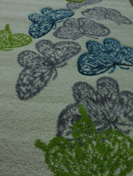 Aspect Furniture Butterfly Rug-Kids/girls Room-Teal,green,grey And Cream,80 X 150 Cm - thumbnail 3