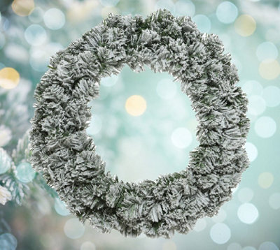 Everlands 50Cm Snowy Imperial Christmas Wreath Large Festive Door Decoration - image 1