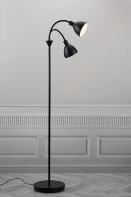 Nordlux Ray Metal Floor Lamp Dual Head Black,mains - image 1