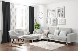 Bricoflor Blackout Curtain With Concealed Loops  - Grey - 2,45 X 1,40 M - Plain - thumbnail 3