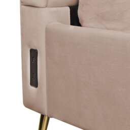 Beliani Bed Velvet Miribel 180 X 200 Cm (Eu Super King) Taupe - thumbnail 8