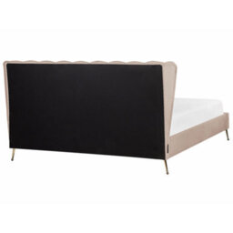 Beliani Bed Velvet Miribel 180 X 200 Cm (Eu Super King) Taupe - thumbnail 5