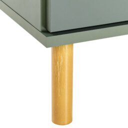 Wyld And Coco Elements Bedside Table Nightstand Green Gold, 2 Drawers, Retro Modern. - thumbnail 8