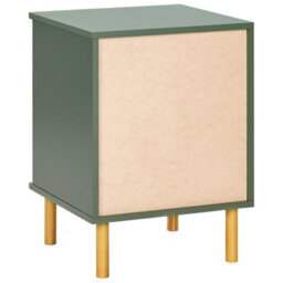 Wyld And Coco Elements Bedside Table Nightstand Green Gold, 2 Drawers, Retro Modern. - thumbnail 6