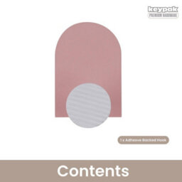 Keypak 5 Pack Colour Pop Decorative Adhesive Wall Coat Hooks - Pink & White - Coat & Accessory Hooks For Kids Room, Nursery - thumbnail 4