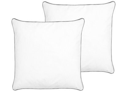 Wyld And Coco 2 Pack 80 X 80 Cm White Japara Cotton Pillows With Microfibre Fill - image 1