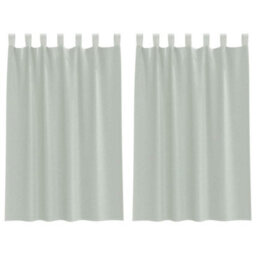 Berkfield Voile Curtains With Loops 2 Pcs Light Grey 140X175 Cm - thumbnail 2