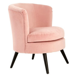 Orsina Elegant Round Pink Velvet Plush Armchair, Velvet Upholstered Armchair For Reading, Modern Round Armchair - thumbnail 3