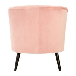 Orsina Elegant Round Pink Velvet Plush Armchair, Velvet Upholstered Armchair For Reading, Modern Round Armchair - thumbnail 5