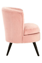Orsina Elegant Round Pink Velvet Plush Armchair, Velvet Upholstered Armchair For Reading, Modern Round Armchair - thumbnail 4