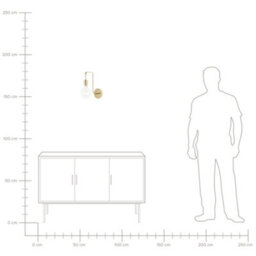 Beliani Gloss Gold Wall Lamp Sconce With Exposed Bulb, W23 X D23 X H32Cm - thumbnail 6