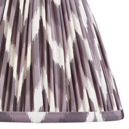 Loops Stylish 25Cm Handcrafted Pearl Grey Tapered Lamp Shade With Zigzag Design - thumbnail 3