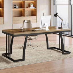 Large Metal Frame Executive Office Desk - thumbnail 3