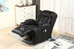 More4Homes Caesar Single Motor Electric Rise Recliner Bonded Leather Armchair Electric Lift Riser Chair (Black) - thumbnail 8