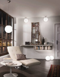 Eglo Rondo Satin Nickel And White Glass And Metal Pendant Light, (D) 25Cm - thumbnail 4