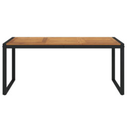 Berkfield Garden Table With U-Shaped Legs 180X90X75 Cm Solid Wood Acacia - thumbnail 3
