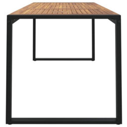 Berkfield Garden Table With U-Shaped Legs 180X90X75 Cm Solid Wood Acacia - thumbnail 4