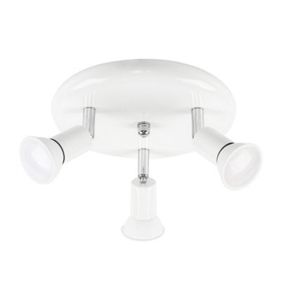 Valuelights White Ceiling Bar Spotlight And Gu10 Spotlight Led 5W Cool White 6500K Bulbs - image 1