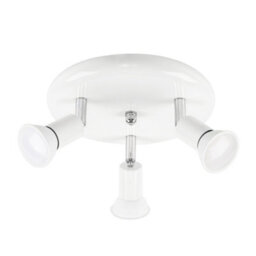 Valuelights White Ceiling Bar Spotlight And Gu10 Spotlight Led 5W Cool White 6500K Bulbs - thumbnail 1