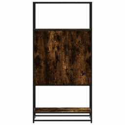 Walplus Highboard Smoked Oak 68X35X139 Cm Engineered Wood And Metal - thumbnail 4