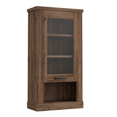 Furniture To Go Corona Wall Display Cabinet In Tabak Oak - image 1