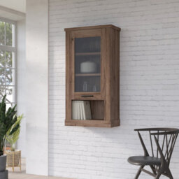 Furniture To Go Corona Wall Display Cabinet In Tabak Oak - thumbnail 7