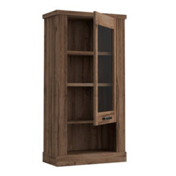 Furniture To Go Corona Wall Display Cabinet In Tabak Oak - thumbnail 3