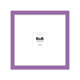 "6X6"" Purple Picture Frame - 6X6"" Square Frame With 2X2"" Mount For 6X6""/2X2"" Pictures Classic Style Frame For Home Décor, 1 Pack" - thumbnail 1