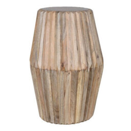 Buttercup Farm Hudson Carved Side Table - Mango Wood - L19 X W19 X H58 Cm