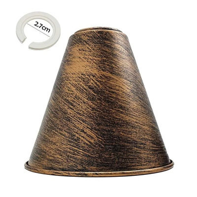 Brushed Copper Lamp Shades,18Cm Light Shade Lampshades For Ceiling Lights Easy Fit Pendant Light Shades Ceiling For Bedroom - image 1