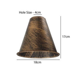 Brushed Copper Lamp Shades,18Cm Light Shade Lampshades For Ceiling Lights Easy Fit Pendant Light Shades Ceiling For Bedroom - thumbnail 5