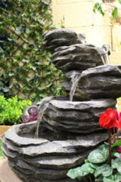 Outdoor Living UK Aqua Creations 3 Tier Classic Stone Fountain Solar Water Feature - thumbnail 3