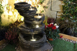 Outdoor Living UK Aqua Creations 3 Tier Classic Stone Fountain Solar Water Feature - thumbnail 6