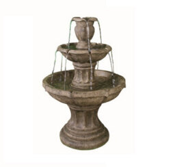 Outdoor Living UK Aqua Creations 3 Tier Classic Stone Fountain Solar Water Feature