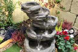 Outdoor Living UK Aqua Creations 3 Tier Classic Stone Fountain Solar Water Feature - thumbnail 4