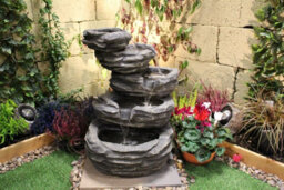 Outdoor Living UK Aqua Creations 3 Tier Classic Stone Fountain Solar Water Feature - thumbnail 5