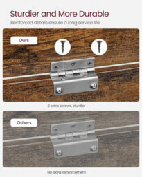 Storage Chest, Storage Bench With 2 Safety Hinges, Shoe Storage Bench, Rustic Style, Rustic Brown - thumbnail 7