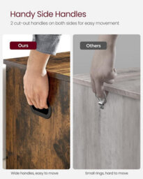Storage Chest, Storage Bench With 2 Safety Hinges, Shoe Storage Bench, Rustic Style, Rustic Brown - thumbnail 8