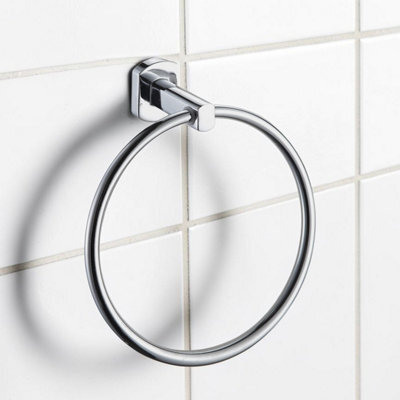 Showerdrape Admiralty Chrome Stainless Steel Wall Mounted Towel Ring - image 1