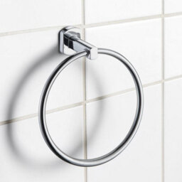 Showerdrape Admiralty Chrome Stainless Steel Wall Mounted Towel Ring - thumbnail 1