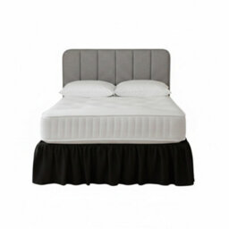 Base Valance Polycotton Sheet For Divan Beds Easy Care Bed Base Cover Black - thumbnail 2