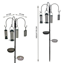 Crystals Wild Bird Feeding Station Garden Water Bath, Table, Hanging Feeder & Stabilizer - thumbnail 2