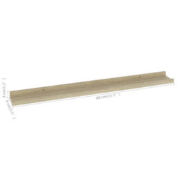 Berkfield Wall Shelves 4 Pcs Sonoma Oak 80X9X3 Cm - thumbnail 9
