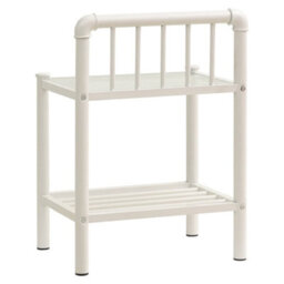 Berkfield Bedside Cabinets 2 Pcs White And Transparent Metal And Glass - thumbnail 5