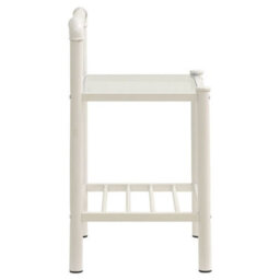 Berkfield Bedside Cabinets 2 Pcs White And Transparent Metal And Glass - thumbnail 4