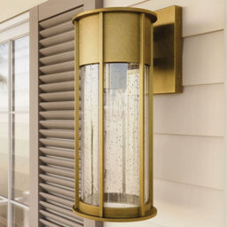 Luminosa Lighting Elstead Camillo 1 Light Medium Outdoor Wall Lantern Painted Natural Brass Ip44 - thumbnail 3