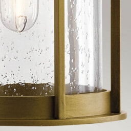 Luminosa Lighting Elstead Camillo 1 Light Medium Outdoor Wall Lantern Painted Natural Brass Ip44 - thumbnail 4