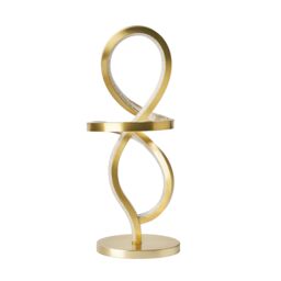 Inlight Leda Round Brushed Satin Brass Effect Integrated Led Table Lamp - thumbnail 5
