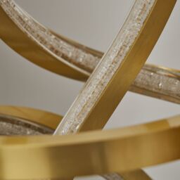 Inlight Leda Round Brushed Satin Brass Effect Integrated Led Table Lamp - thumbnail 3