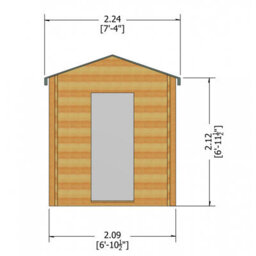 Shire Camelot Log Cabin Home Office Garden Room Approx 7 X 7 Feet - thumbnail 5